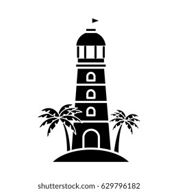 Lighthouse marine symbol