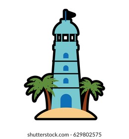 Lighthouse marine symbol