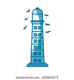 Lighthouse marine symbol