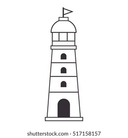 lighthouse maritime frame icon