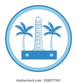 lighthouse maritime frame icon