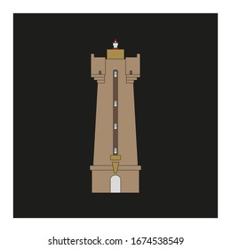 Lighthouse of mean ruz in france vector