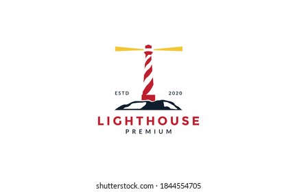 lighthouse modern minimalist logo vector icon design