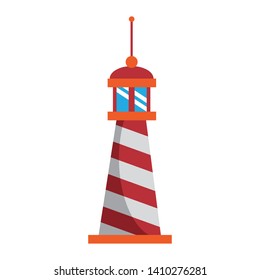 Lighthouse nautical building symbol isolated vector illustration graphic design