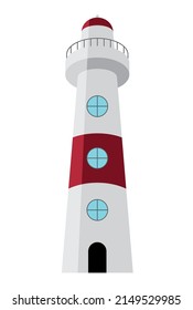 icono aislado de construcción náutica de faro