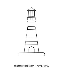 lighthouse nautical icon image 