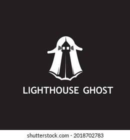 Lighthouse navigation signal scary illustration vector design