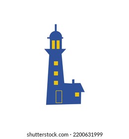 The lighthouse is navigational. high-quality vector illustration isolated on a white background.for your design project