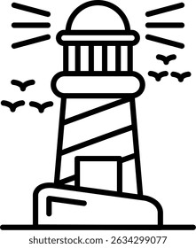 Leuchtturm Neu Kreative Icon Design Vektor