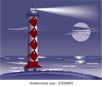 Lighthouse at night.