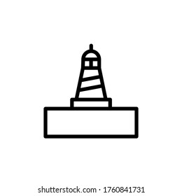 Lighthouse, ocean icon. Simple line, outline vector elements of saving marine icons for ui and ux, website or mobile application