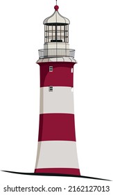 lighthouse on the coast to signal for boats