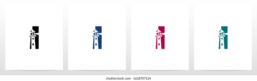 Diseño De Logotipo De Lighthouse En Letra I