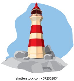 Lighthouse on rock
