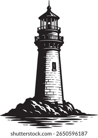 	
Lighthouse on a Rocky Shore	
