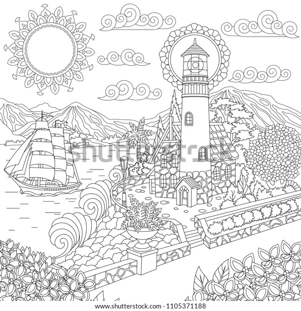 78 Coloring Book Pages Of Lighthouses Free