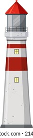 A lighthouse on white background illustration