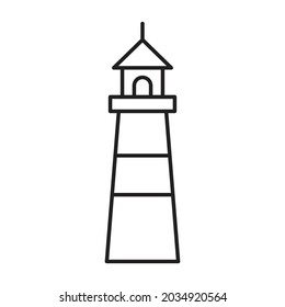 Icono de vector de negrita de contorno de faro que se puede modificar o editar fácilmente  