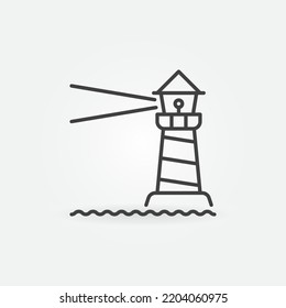 Lighthouse Outline Vector Concept Simple Icon Or Design Element