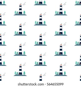 lighthouse pattern graphics vector illustration
