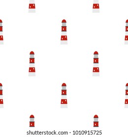 Lighthouse pattern seamless flat style for web vector illustration