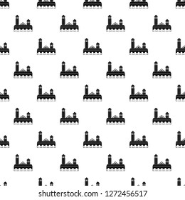 Lighthouse pattern seamless vector repeat geometric for any web design