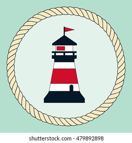 Lighthouse pattern. Vector isolated