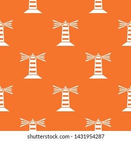 Lighthouse pattern vector orange for any web design best