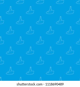Lighthouse pattern vector seamless blue repeat for any use