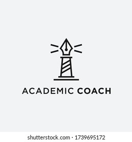 lighthouse pen logo. author icon