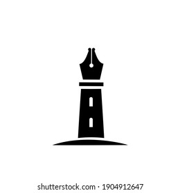 Logo des Leuchtturms Symbol Vektorgrafik-Vorlage	