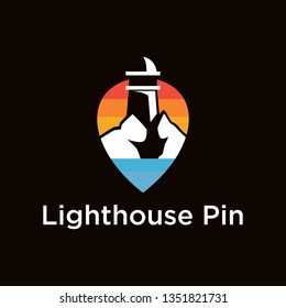 Lighthouse Pin Logo Designs