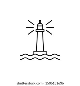 Lighthouse, pirate icon. Element of pirate thin line icon