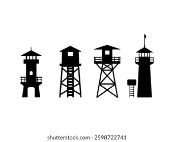 lighthouse  Sailing symbols vector art 