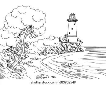 15,360 Lighthouse Draw Images, Stock Photos & Vectors | Shutterstock