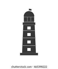 lighthouse sea lifestyle nautical marine  icon. Isolated and flat illustration. Vector graphic