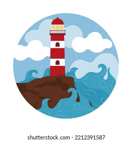 lighthouse sea mini landscape, design