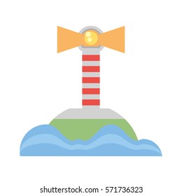 lighthouse sea navegation signal vector illustration eps 10