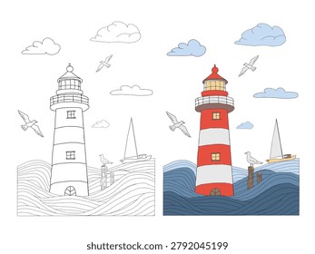Lighthouse   sea