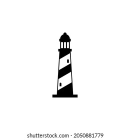 Lighthouse Sea Simple Isolated Black Vector Stock Vector (Royalty Free ...