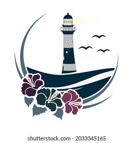 lighthouse of the sea, vector artwork