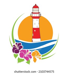 lighthouse of the sea, vector artwork
