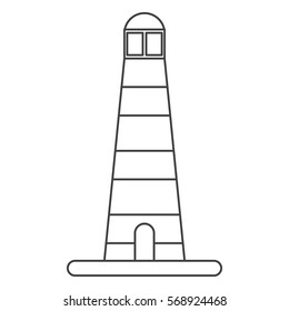 lighthouse search light guide thin line