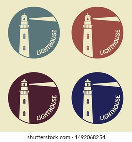 Lighthouse. Set of vector logos.