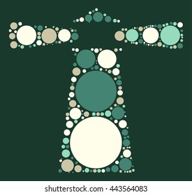 lighthouse shape vector design by color point