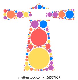 lighthouse shape vector design by color point