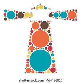 lighthouse shape vector design by color point