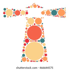 lighthouse shape vector design by color point