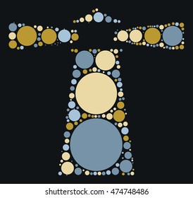 lighthouse shape vector design by color point