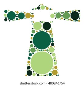 lighthouse shape vector design by color point